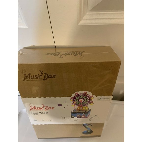 New Robotime DIY 3D Wooden Puzzle Music Box Craft Making Kit:Ferris Whee… - Picture 7 of 8